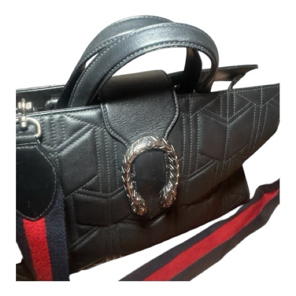 Gucci Black Quilted Leather Dionysus Flap Tote. - Picture 2 of 8